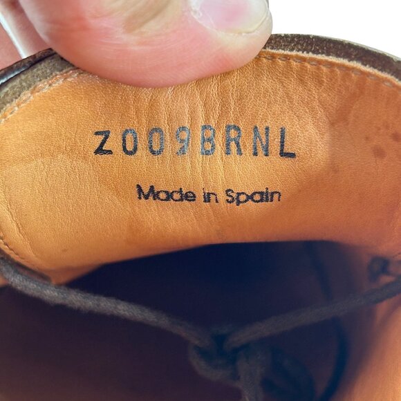 Magnanni for Ingledews Mens 10M Burgundy Brown Leather Dress Shoe Wingtip Oxford - Picture 3 of 11